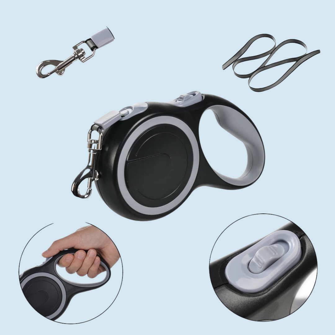 Retractable Dog Leash with LED Light — 8M Heavy Duty, Tangle-Free