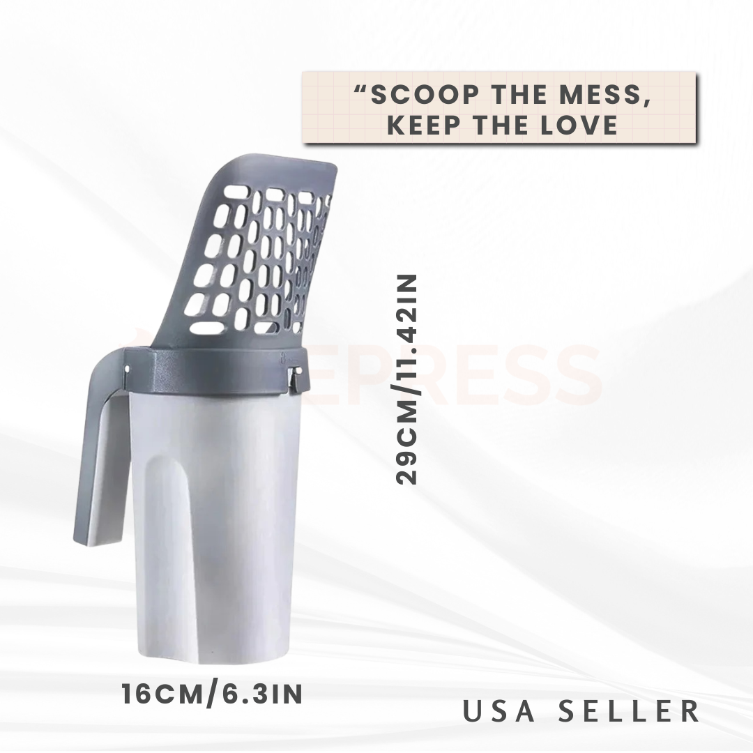 Self-Cleaning Cat Litter Scoop — Hygienic Fast Waste Removal Tool
