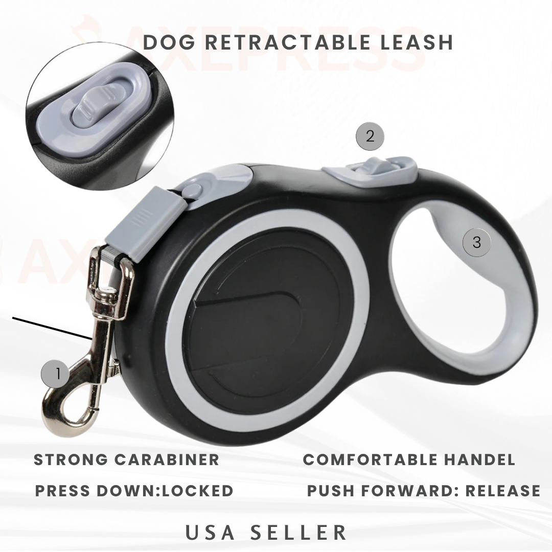 Retractable Dog Leash with LED Light — 8M Heavy Duty, Tangle-Free