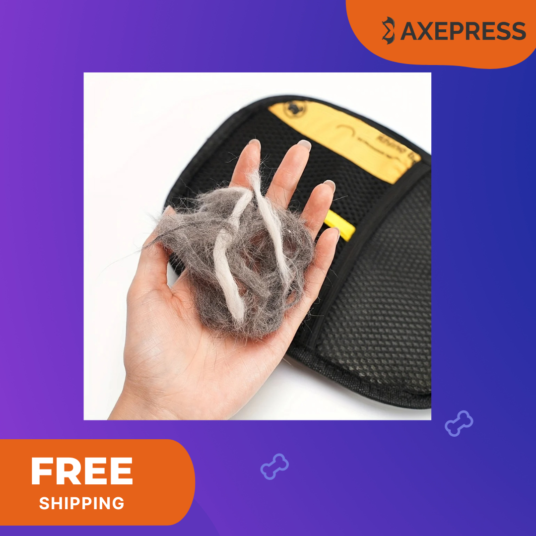 Pet Hair Remover Gloves Electrostatic for Cats Dogs, Reusable Washable Grooming Glove with 2-in-1 Lint Roller glove