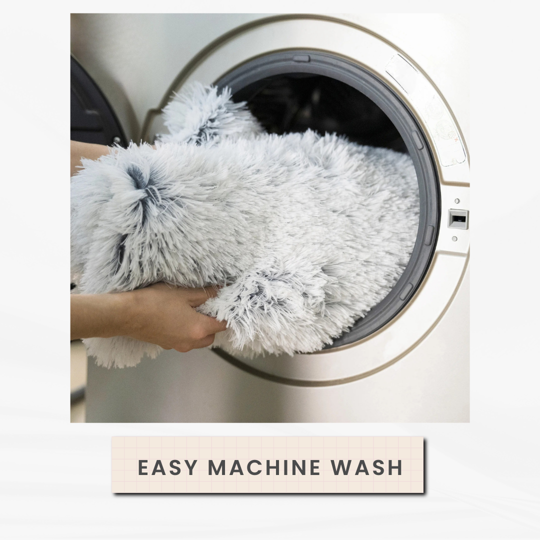 Calming Dog Bed Sofa — Washable Plush Nest for Large Dogs & Cats