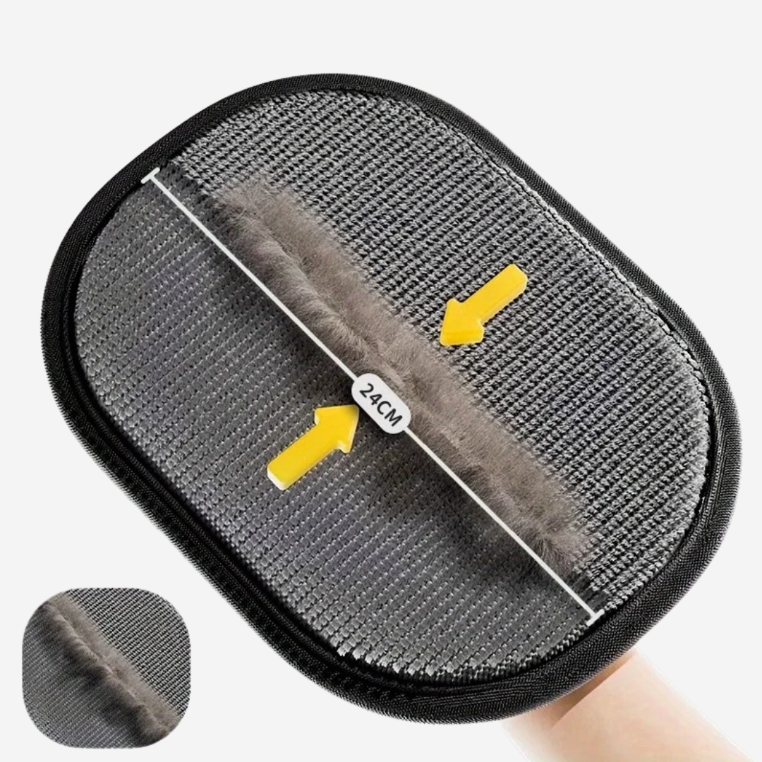 Pet Hair Remover Gloves Electrostatic for Cats Dogs, Reusable Washable Grooming Glove with 2-in-1 Lint Roller glove