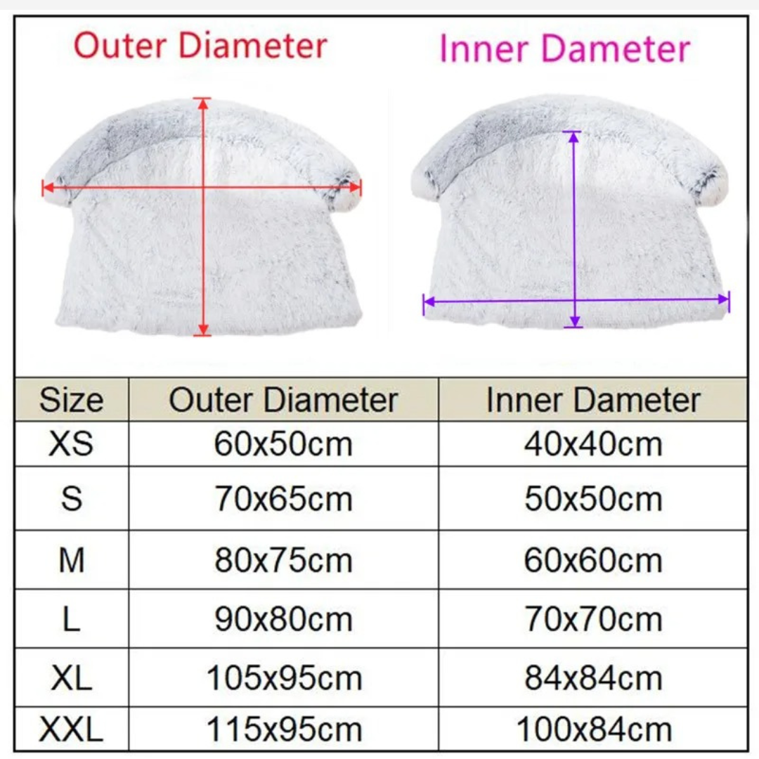 Calming Dog Bed Sofa — Washable Plush Nest for Large Dogs & Cats