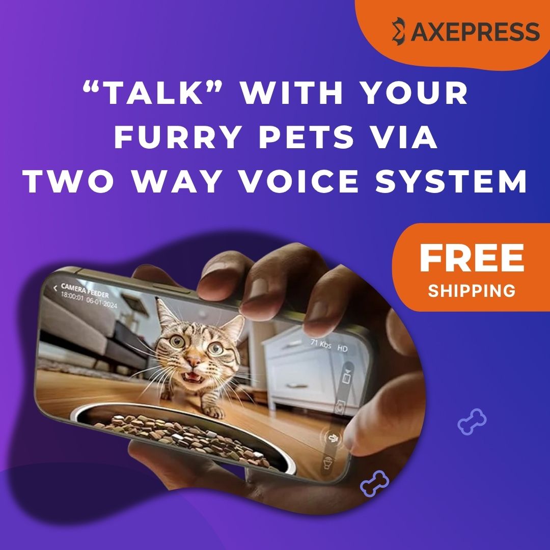 WiFi Automatic Cat Feeder with Camera – 1080P Smart Pet Food Dispenser with App Control & Voice Recorder