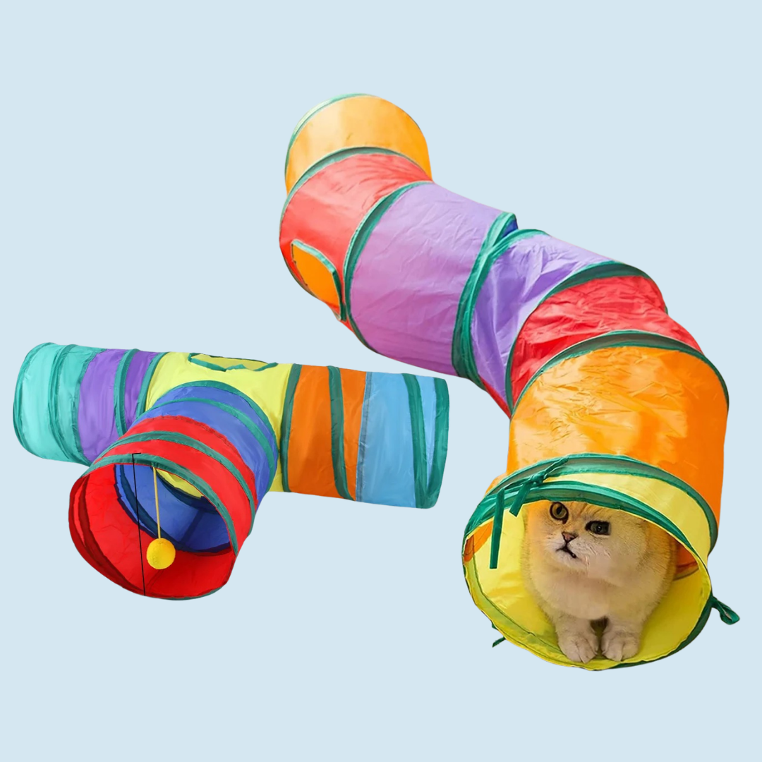 Viral Cat Tunnel Toy - Foldable Interactive Play Tube for Cats/pets & Kittens – Keeps Pets Active, Entertained & Stress-Free Indoors